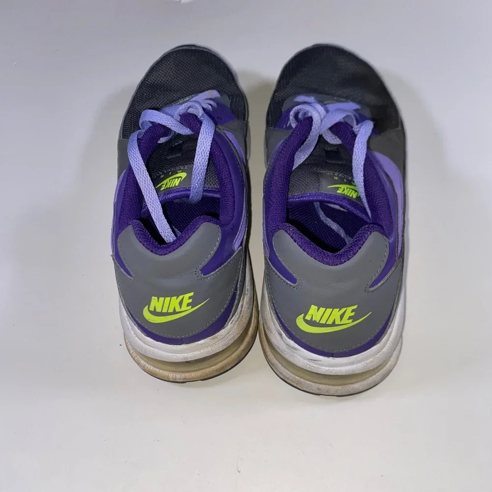 Nike Air Max Skyline Men 10 Grey Purple Volt Green Running Shoes 558622-053 2012